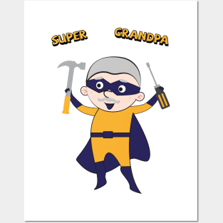 Super grandpa1 Posters and Art